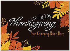 Graphic Leaves Name Card D8118U-4B